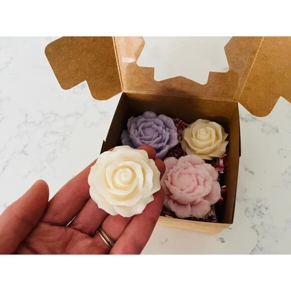 Floral Goats Milk Soap, Hostess Gift Set, Mothers Day, Valentines Day - Picture 4 of 7